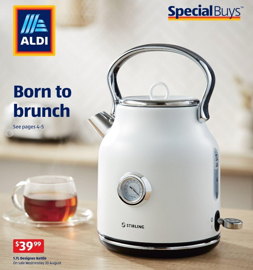 1.7L Designer Kettle offer at ALDI