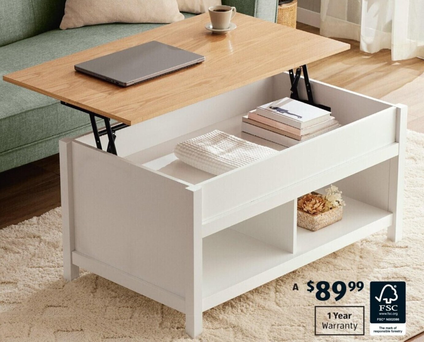 A LiftUp Coffee Table offer at ALDI