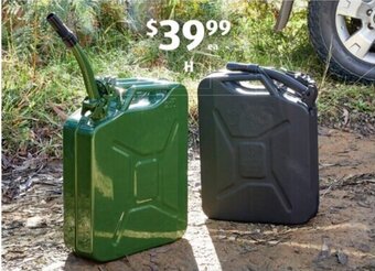 ALDI H 20L Metal Jerry Can with Pouring Spout offer