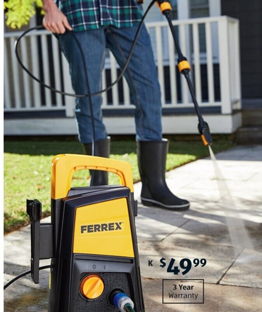 K High Pressure Washer 1100W offer at ALDI