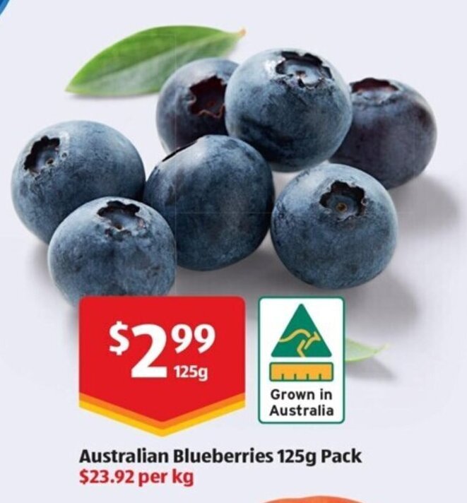 Australian Blueberries 125g Pack offer at ALDI