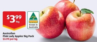 ALDI Australian Pink Lady Apples 1kg Pack offer