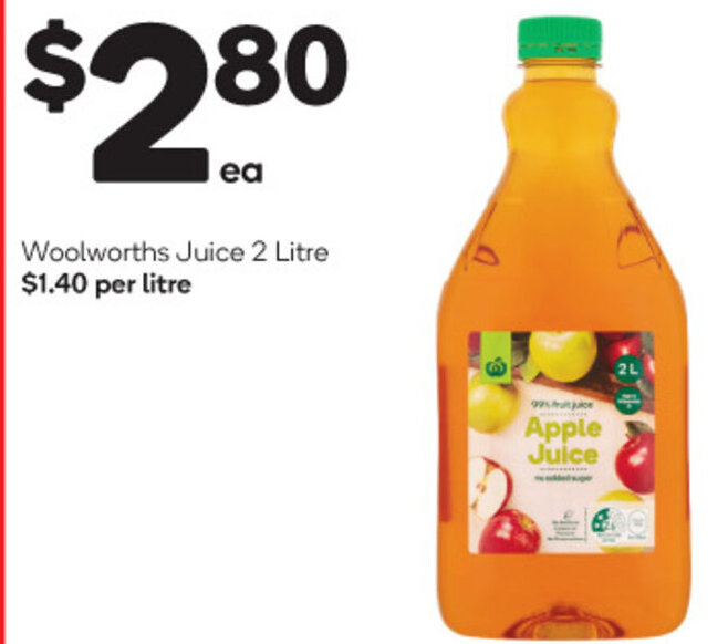 Woolworths Juice 2 Litre offer at Woolworths