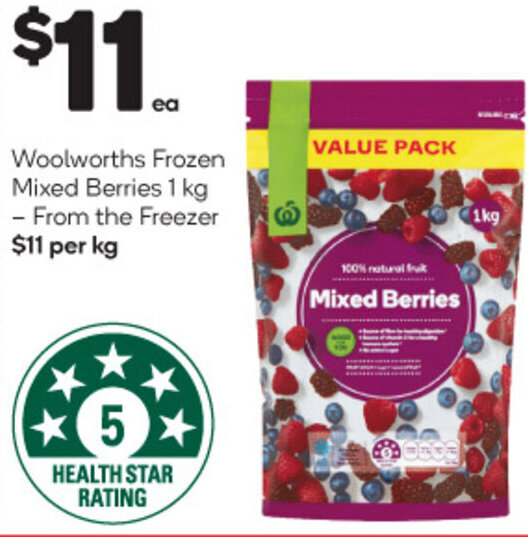 Woolworths Frozen Mixed Berries 1 kg From the Freezer offer at Woolworths