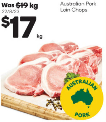 Woolworths Australian Pork Loin Chops offer