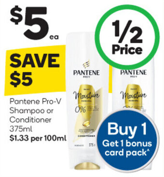 Woolworths Pantene Pro-V Shampoo or Conditioner 375ml offer