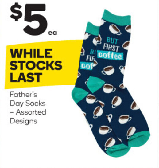 Father's Day Socks Assorted Designs offer at Woolworths