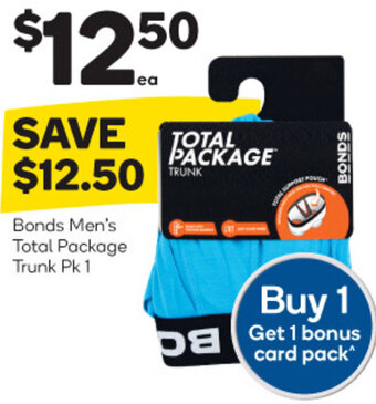 Woolworths Bonds Men's Total Package Trunk Pk 1 offer