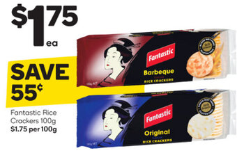 Woolworths Fantastic Rice Crackers 100g offer