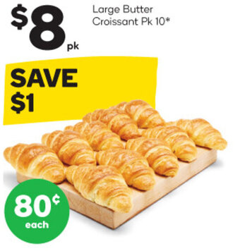 Woolworths Large Butter Croissant Pk 10* offer