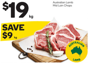 Woolworths Australian Lamb Mid Loin Chops offer