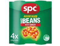 Foodworks SPC Baked Beans or Spaghetti 4 Pack x 220g offer