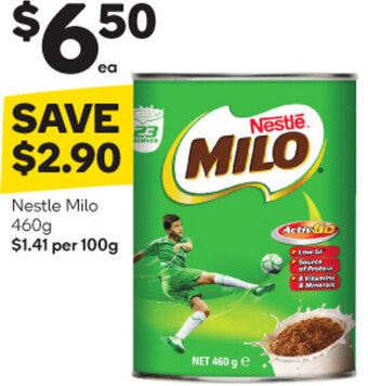 Woolworths Nestle Milo 460g offer