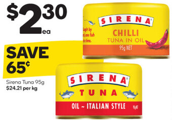 Woolworths Sirena Tuna 95g offer
