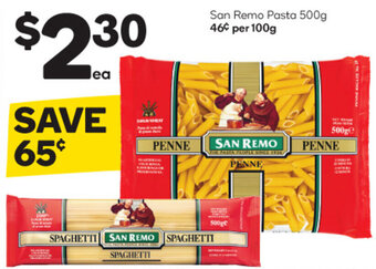 Woolworths San Remo Pasta 500g offer