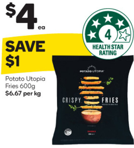Potato Utopia Fries 600g offer at Woolworths