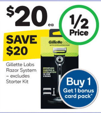 Woolworths Gillette Labs Razor System - excludes Starter Kit offer