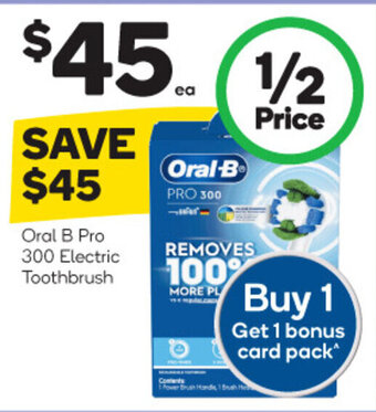 Woolworths Oral B Pro 300 Electric Toothbrush offer