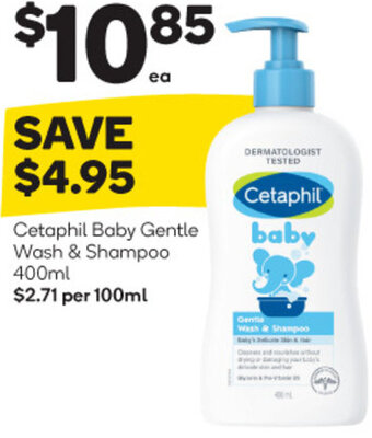 Woolworths Cetaphil Baby Gentle Wash & Shampoo 400ml offer