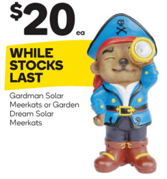 Woolworths Gardman Solar Meerkats or Garden Dream Solar Meerkats offer