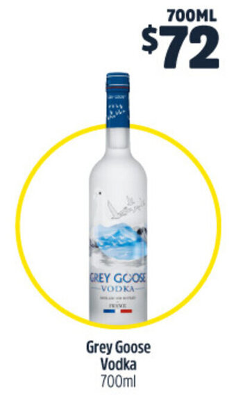 Woolworths Grey Goose Vodka 700ml offer
