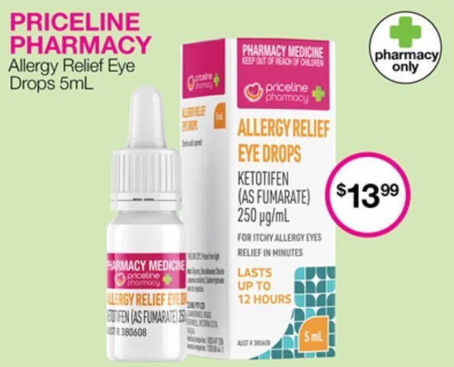 PRICELINE PHARMACY Allergy Relief Eye Drops 5mL offer at Priceline