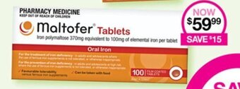 Priceline Maltofer Tablets Oral Iron offer