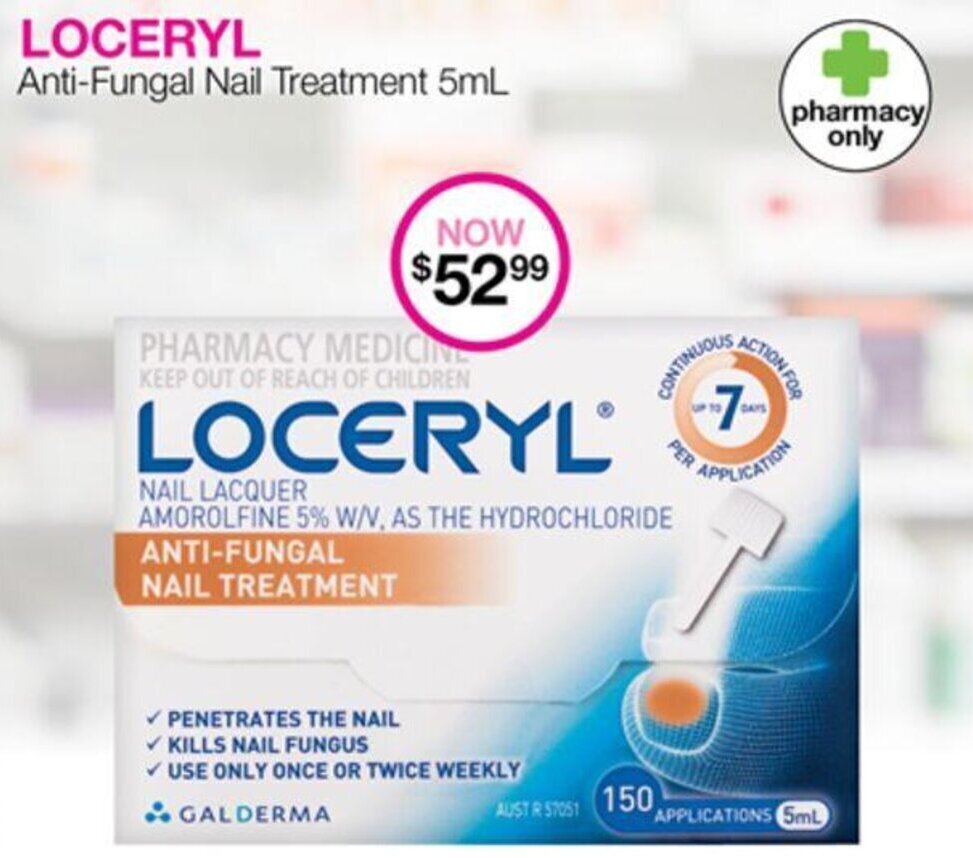 LOCERYL AntiFungal Nail Treatment 5mL offer at Priceline