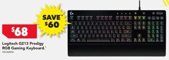 Harvey Norman Logitech G213 Prodigy RGB Gaming Keyboard. offer