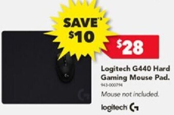 Harvey Norman Logitech G440 Hard Gaming Mouse Pad. offer
