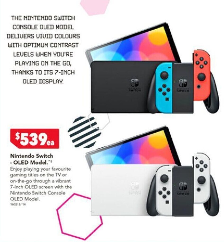 Nintendo Switch OLED Model." offer at Harvey Norman