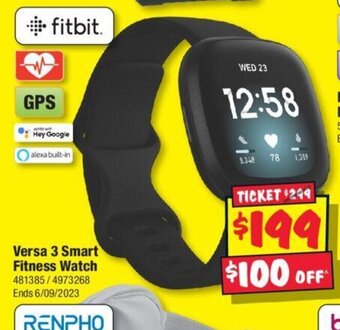 JB Hi-Fi Versa 3 Smart Fitness Watch offer