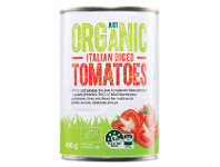 ALDI Just Organic Diced Tomatoes 400g offer