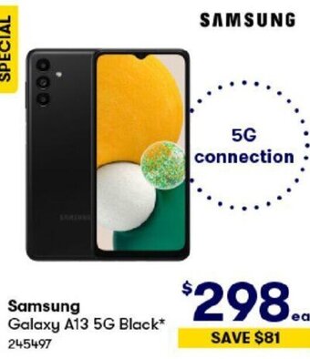 BIG W Samsung Galaxy A13 5G Black* 245497 offer