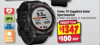 JB Hi-Fi Fenix 7X Sapphire Solar Sportswatch offer