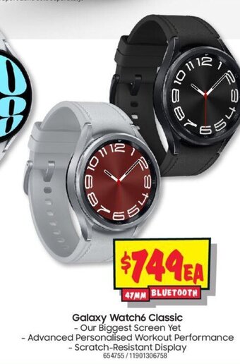 JB Hi-Fi Galaxy Watch6 Classic offer