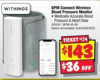 JB Hi-Fi BPM Connect Wireless Blood Pressure Monitor offer
