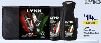 BIG W Lynx Duo Africa Wash Bag Set offer