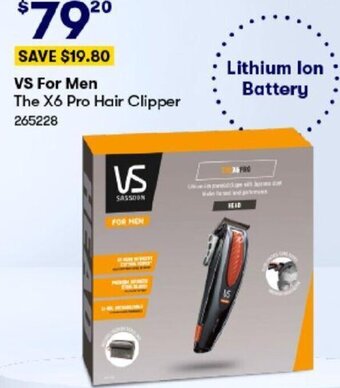 BIG W VS For Men The X6 Pro Hair Clipper offer