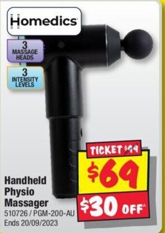 JB Hi-Fi Handheld Physio Massager offer