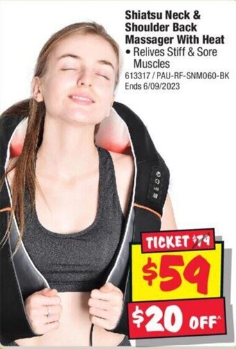 JB Hi-Fi Shiatsu Neck & Shoulder Back Massager With Heat offer
