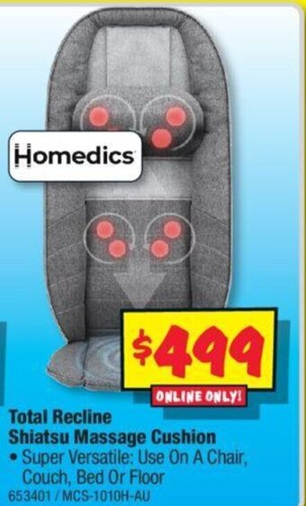 JB Hi-Fi Total Recline Shiatsu Massage Cushion offer