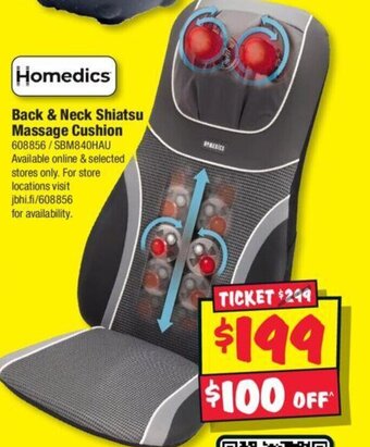 JB Hi-Fi Back & Neck Shiatsu Massage Cushion offer