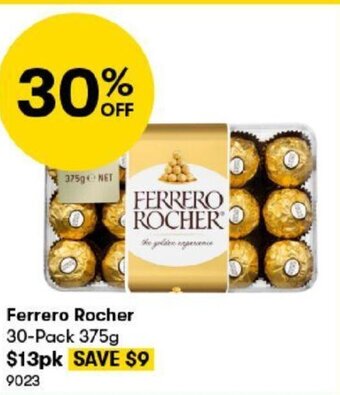 BIG W Ferrero Rocher 30-Pack 375g offer