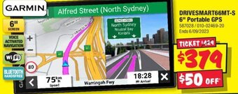 JB Hi-Fi DRIVESMART66MT-S 6" Portable GPS offer