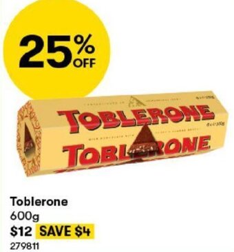 BIG W Toblerone 600 g offer