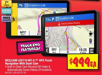 JB Hi-Fi DEZLCAM LGV710 MT-S 7" GPS Truck Navigation With Dash Cam offer