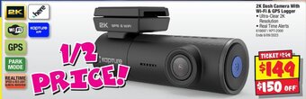 JB Hi-Fi 2K Dash Camera With Wi-Fi & GPS Logger offer