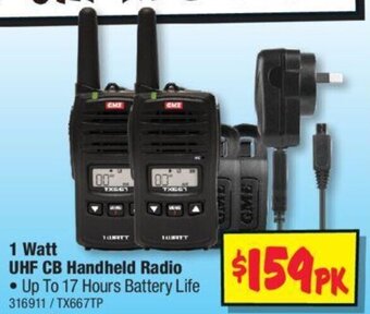 JB Hi-Fi 1 Watt UHF CB Handheld Radio offer
