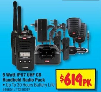JB Hi-Fi 5 Watt IP67 UHF CB Handheld Radio Pack offer